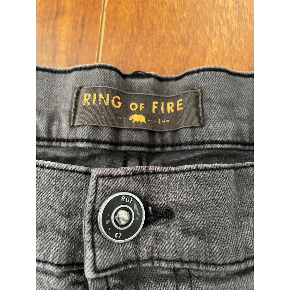 RING OF FIRE SLIM Distressed Destructed Pants Men Gray Size W33 L30 - Picture 7 of 12